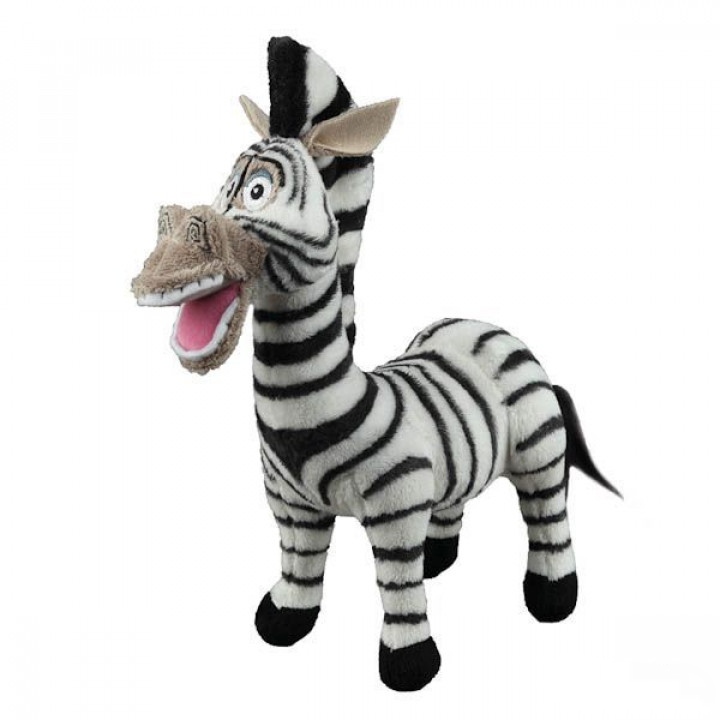 Soft childrens toy zebra Marty from the popular cartoon Madagascar -  . Gift Ideas