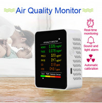 RENT. Carbon Dioxide CO2 Sensor Portable Air Quality Meter Analyzer Air Pollution Monitor Detector Temperature Humidity Control Tester Weather Station