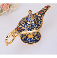 Oriental Home Decor Souvenir Aladdin Metal Magic Wish Lamp - Housewarming Gift