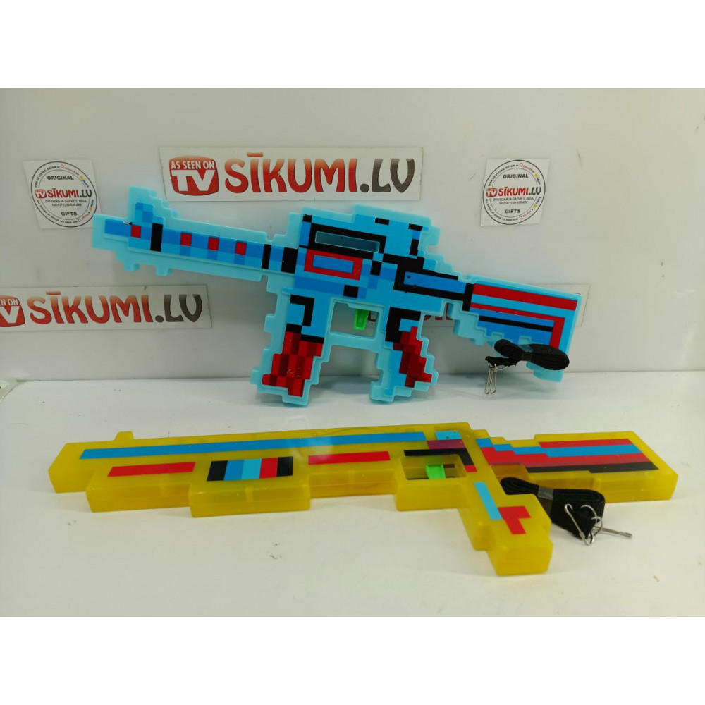 Childrens interactive toy Diamond machine gun or shotgun, rifle from the Minecraft Universe
