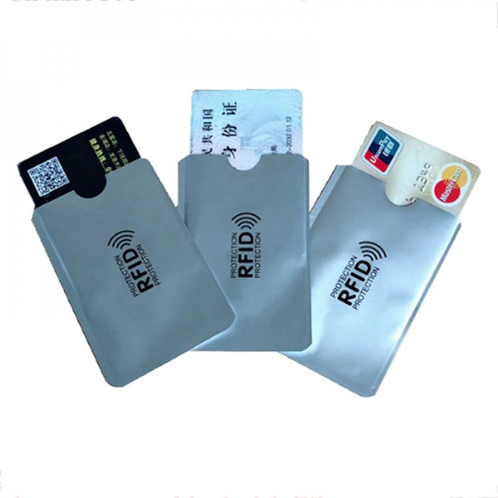 Чехол безопасности RFID NFC против считывания бесконтактных банковских карт