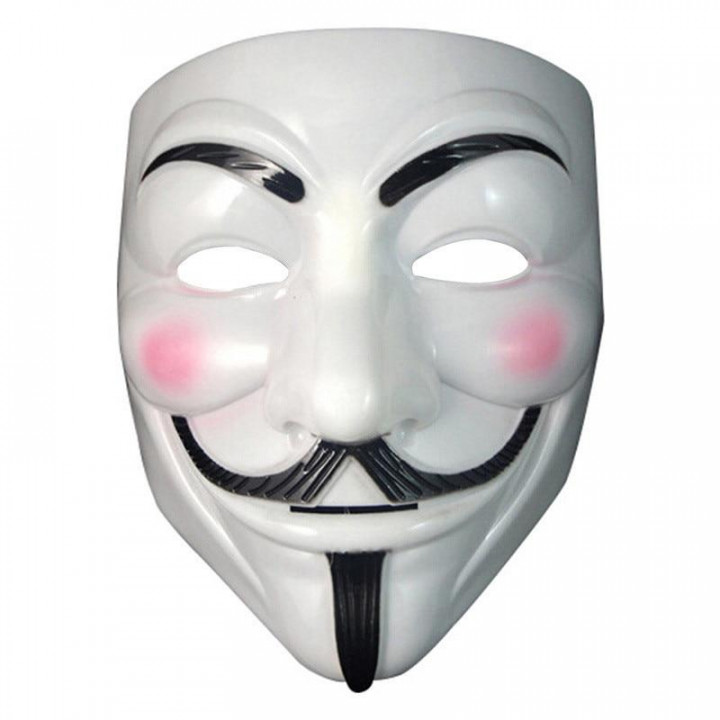 Guy hacker Fawkes Anonymous V for Vendetta maska anonim