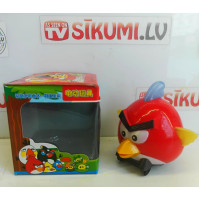 Bērnu interaktīva rotaļlieta, automašīna sarkana putna formā Angry Birds, ar skaņas un gaismas efektiem