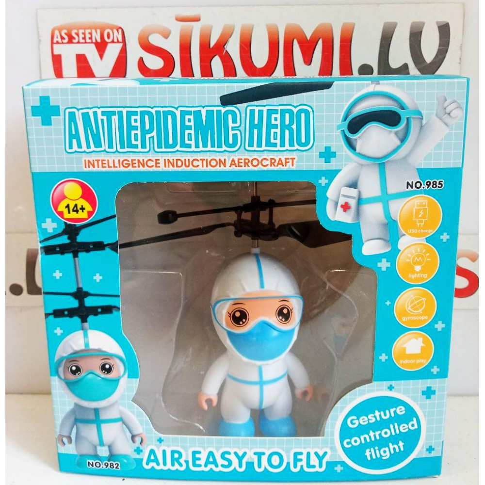 Bērnu interaktīvā rotaļlieta infrasarkanais helikopters, cilvēciņš ar propelleri Antiepidemic Hero