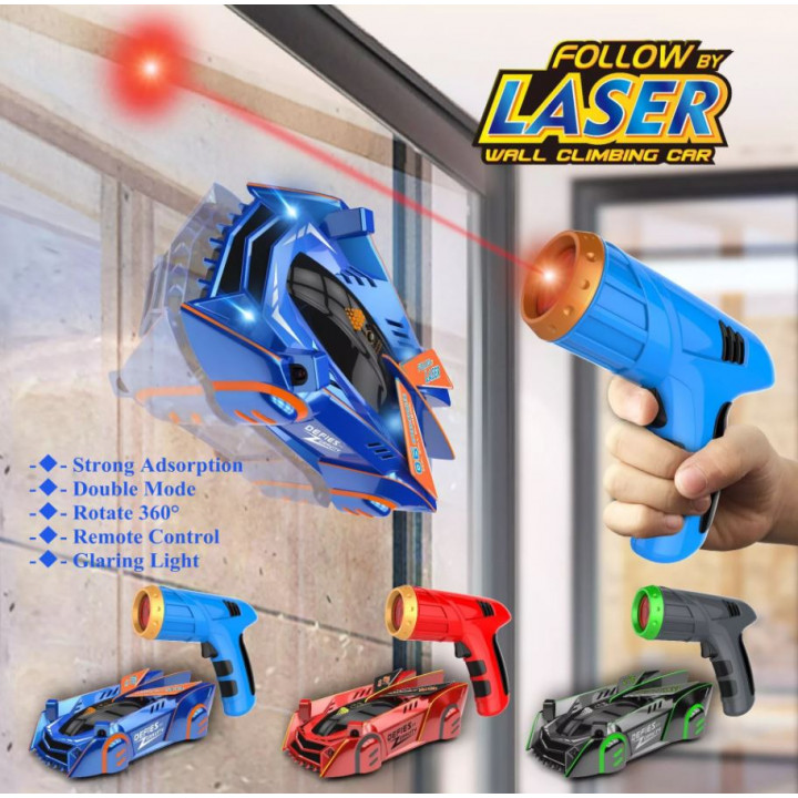Radio-controlled anti-gravity device Wall Climber, laser control