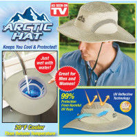 Hat for cooling in hot weather and protection from ultraviolet UV rays Arctic Hat