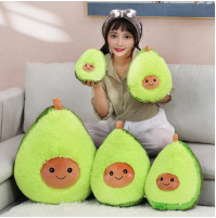 Soft anti-stress transformable toy, Plush Avocado with removable bone