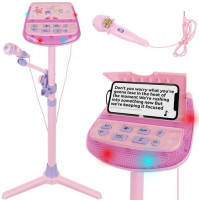 Karaoke kit with real microphone and stand