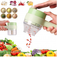 4 in 1 Electric Manual Vegetable Cutter Meat Grinder Chopper Slicer for Vegetables Nuts Fruits Cheese Cooking Complex Meals Quickly and Conveniently
