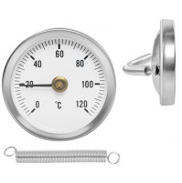 Биметаллический термометр, промышленный градусник для измерения температуры горячей воды в трубах, газов, жидкостей
