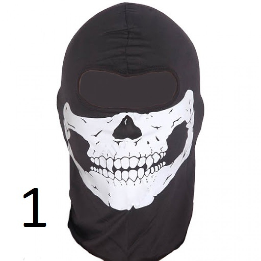 Stylish balaclava with skull for motorcyclists, bikers and active ...