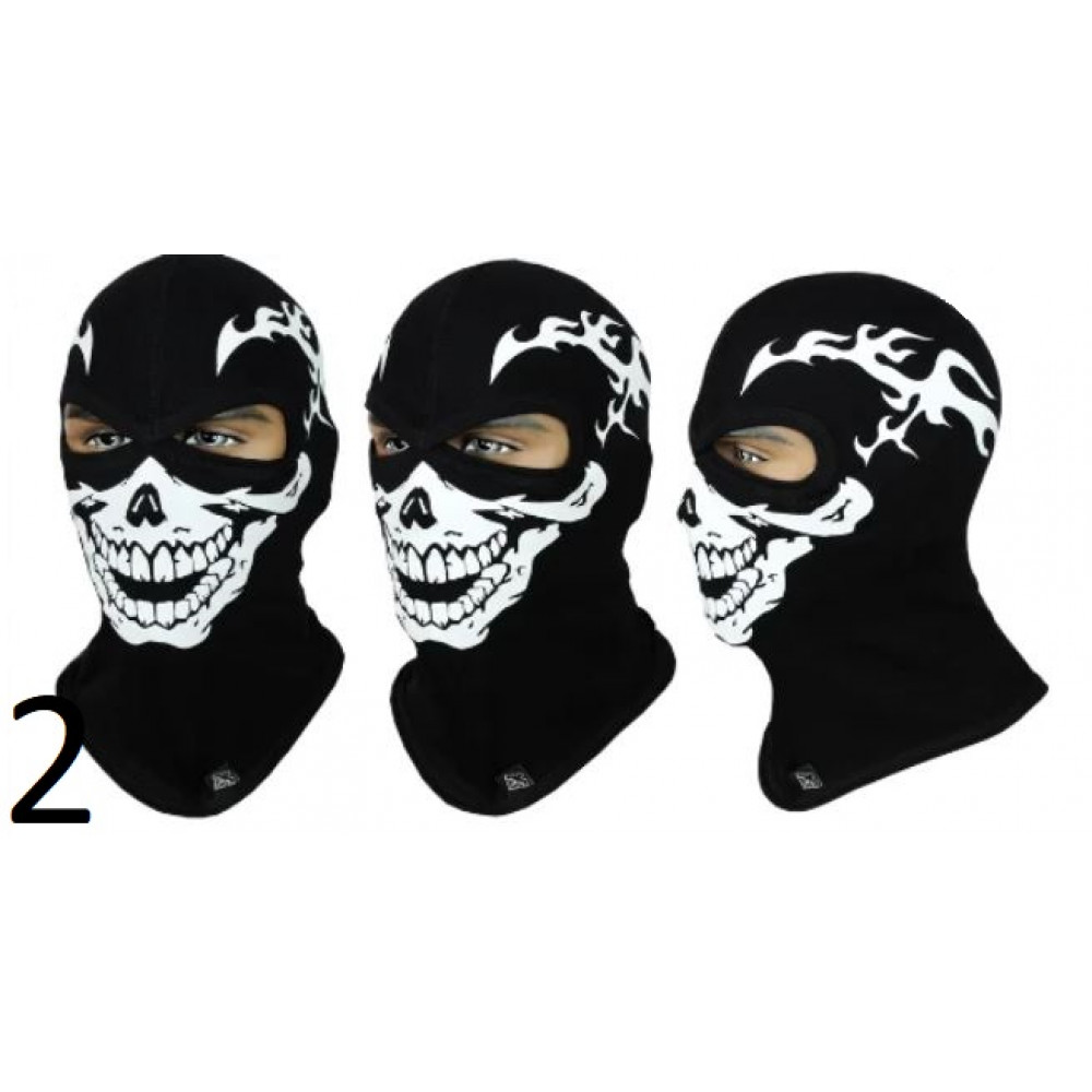 Stylish balaclava with skull for motorcyclists, bikers and active ...