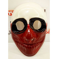 Scary carnival mask of a faceless bloody clown
