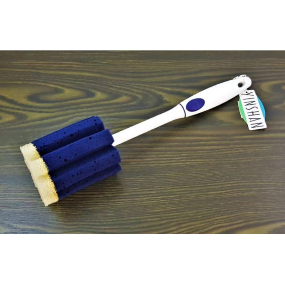 Sponge with a long handle, brush for washing bottles, glasses, cans