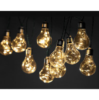 Stylish home decor - a beautiful glowing garland of classic light bulbs