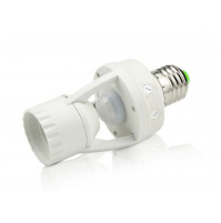 E27 bulb holder with PIR motion sensor