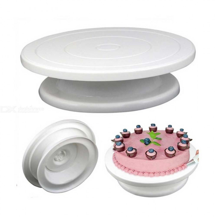 28 cm rotating stand turntable for decorating cakes, pies, delicious dishes, object photography