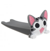Floor stopper for a door with a cat from anime, from a draft, closing