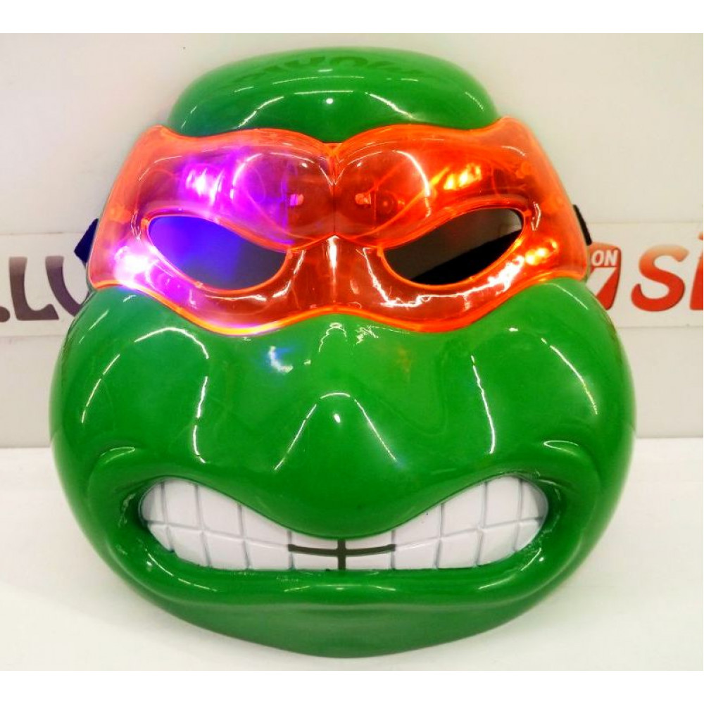 Bērnu gaismas LED maska Ninja Turtles Bruņurupucis ar acu apsēju