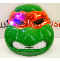 Glowing children's LED mask Ninja Turtle Raphael with a red bandage