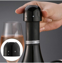 Reusable vacuum stopper with locking function to keep champagne, wine, alcoholic beverages fresh