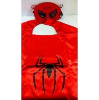 Real Red Superhero Cape Kids Spiderman Cosplay Costume
