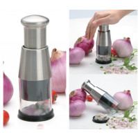 Fast ergonomic chopper for vegetables, onions, garlic, eggs and other products, with a reinforced Slap Chopper knife