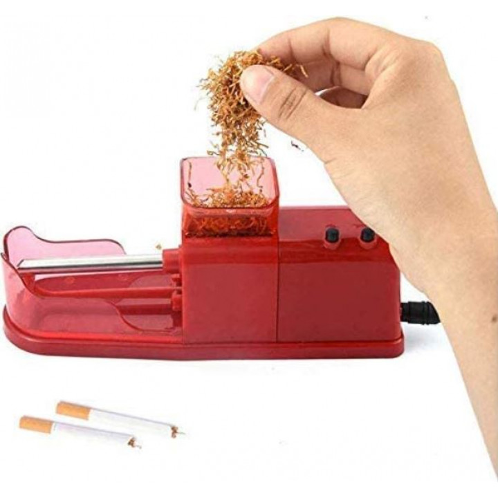 Cigarette tobacco injector, moves in two directions