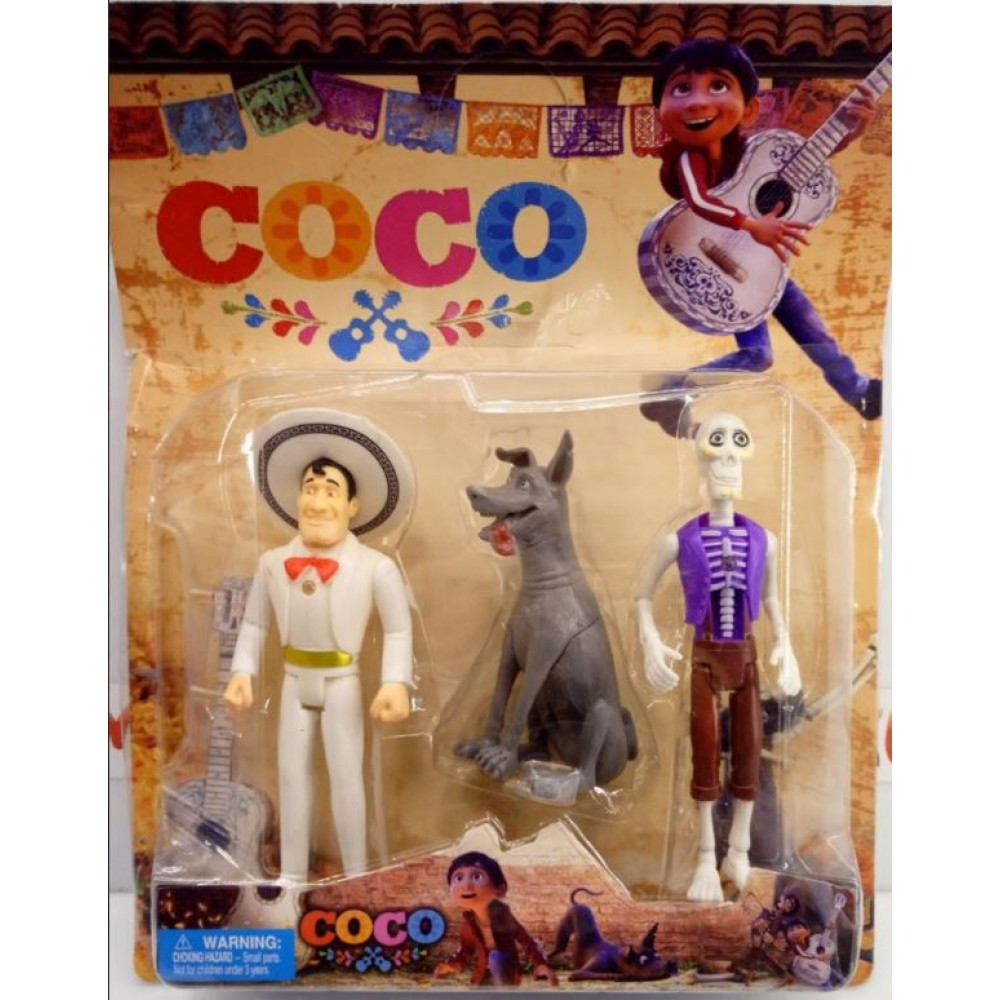 Set of collectible game figures for children from the cartoon Coco