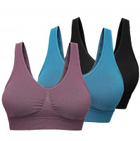 Push-up Comfort sports bra with silicone pads for breast enlargement 