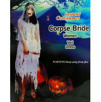 Страшный, пугающий женский костюм на Хэллоуин, вечеринку - Труп Невесты