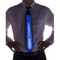 Sound Responsive Blue Diamond Light Up Tie