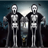 Skeleton loose overall costume, for stag and hen parties, birthdays - for adults and kids