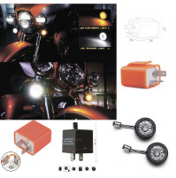 2 or 3 pin relay for LED turn signal lights motorcycle, moped, scooter, scooter - 2 PIN, 3 PIN, C6 canbus HID, 50W 6Ohm Car LED DRL