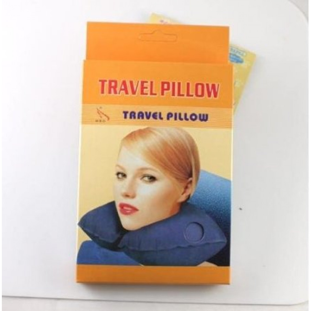 Надувная, карманная подушка для путешествий Travel Pillow