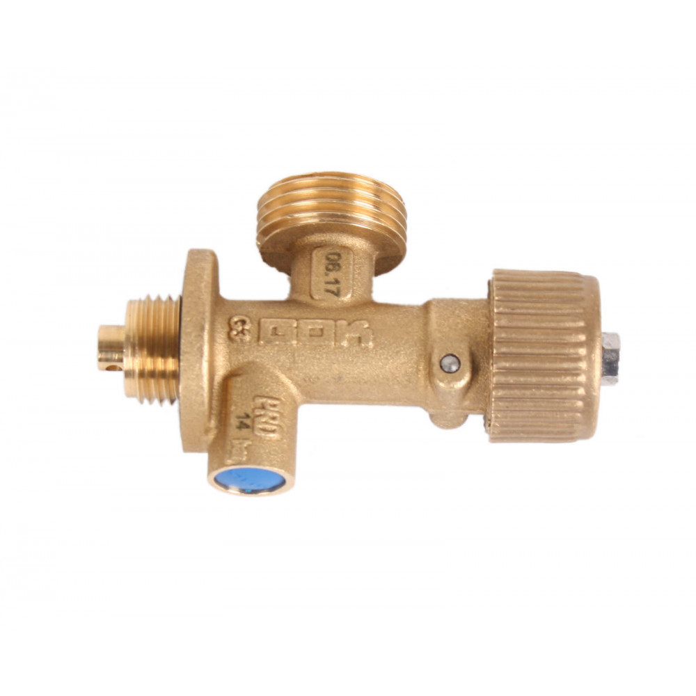 CGV type gas valve for connection of reusable gas ballon Campingaz R 907 for yachts and campers