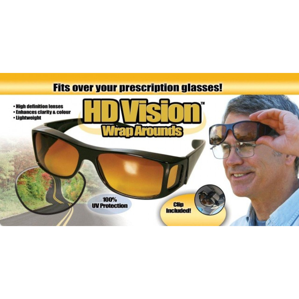 HD Vision Wrap Arounds Driver Sunglasses x 2 for days and nights