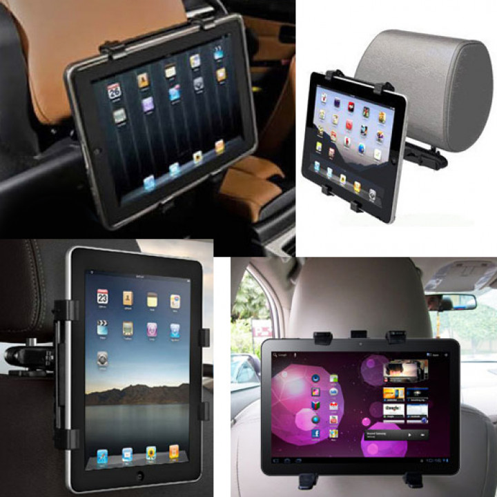 Tablet Holder - Universal windshield or backseat holder for tablet computer 