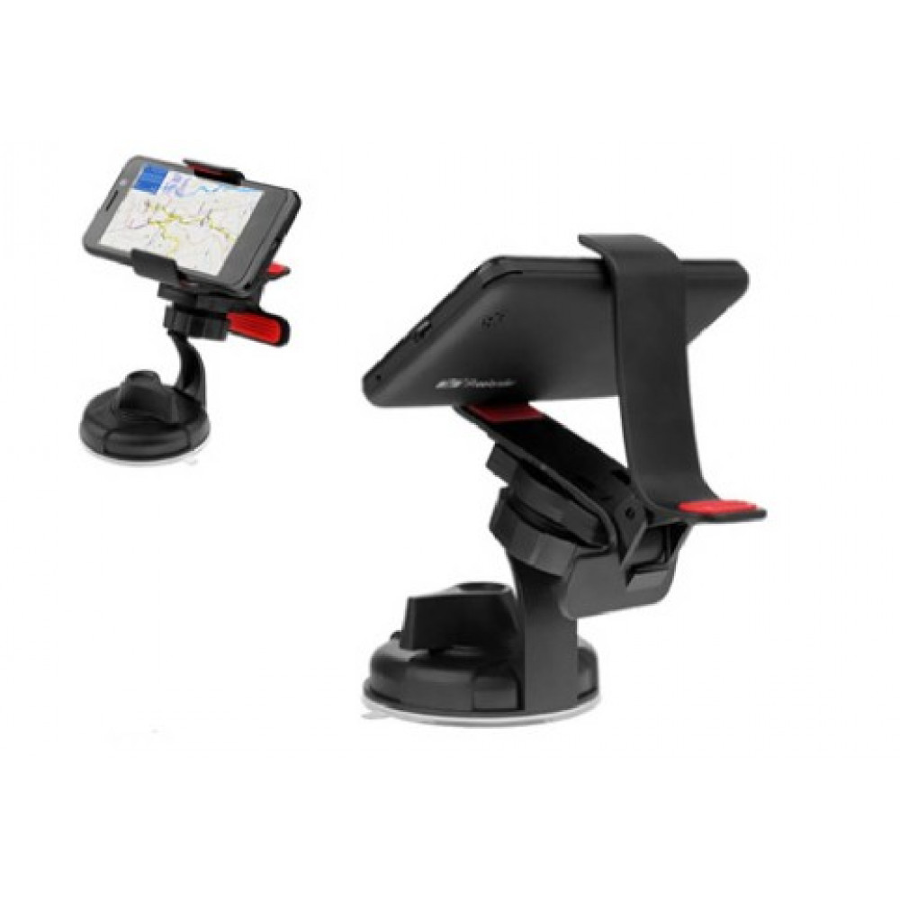 The universal car holder - clothespin for mobile phones, MP4, PDA and GPS-navigator
