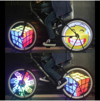 Waterproof Bicycle Wheel Lights 96 LEDs Color Rechargeble Cycling Light