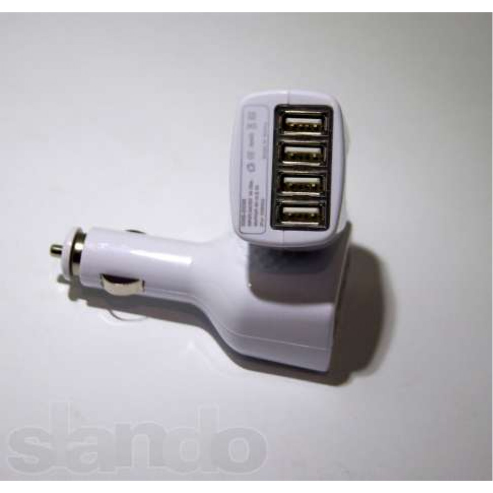 12 V / 4 x USB -  lādētājs no auto piepīpētāja