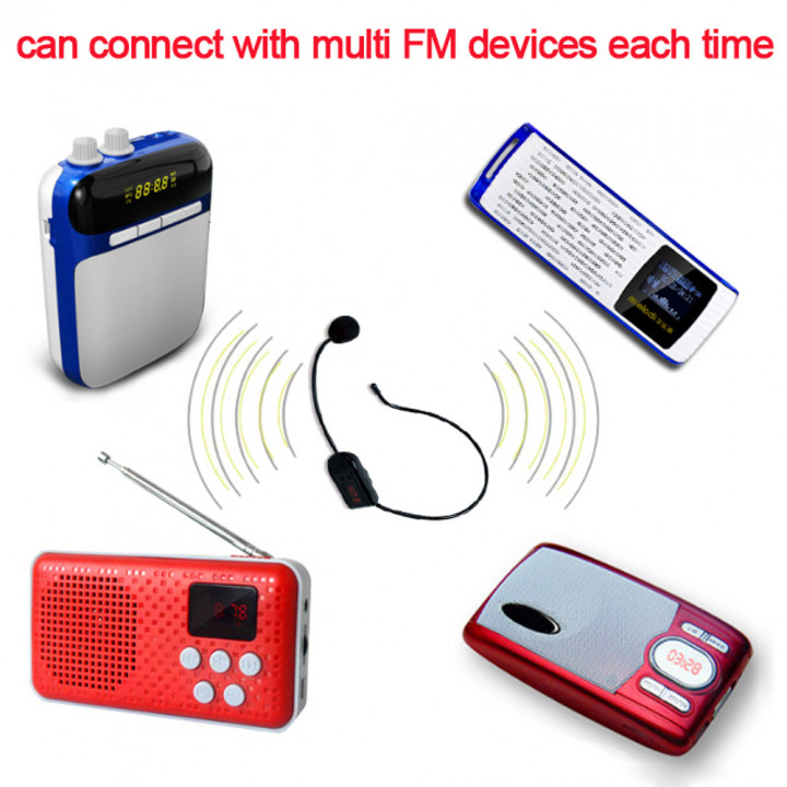 Wireless FM-Radio Headset for teachers, conferences, meetings, guides