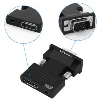 HDMI female (mama) to VGA male (papa) adapters pārējas kabelis