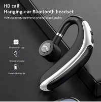 Behind-the-ear wireless Noise Canceling Bluetooth 5.1 Headset with Powerful Battery, loud microphone for Car Drivers, Truckers