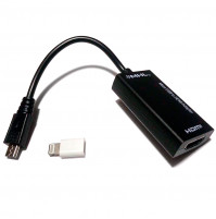 Adapteris pāreja HDMI uz micro USB ar pāreju uz iPhone lightning