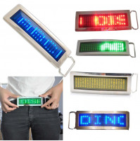 LED- programmable Scrolling Name Message Badge Tag