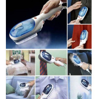 Compact steam cleaning iron for cleaning and ironing clothes Steam Super Brush