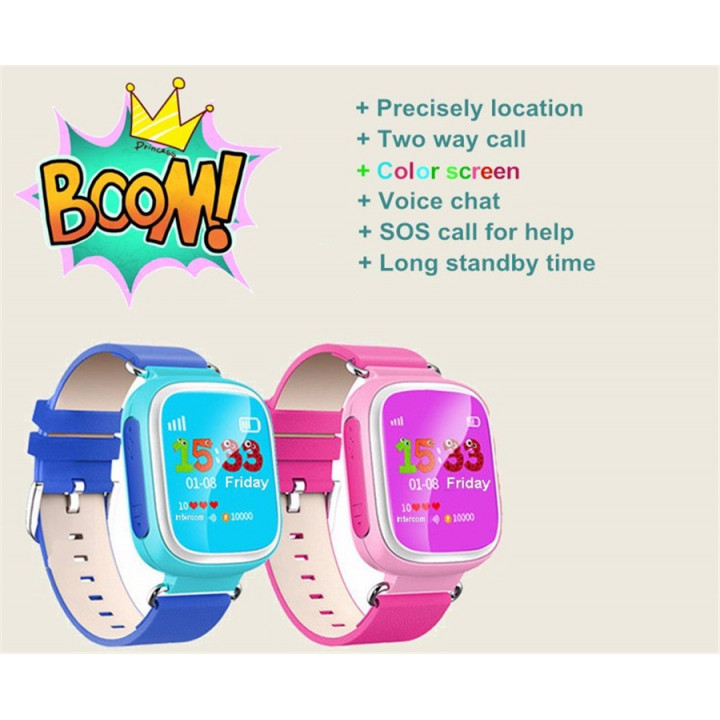 Bērnu pulkstenis Kids Tracker ar GPS trekeri un skarienjūtīgu displēju Smart Baby Watch Q80 / PTAC AIZLIEGTS PRODUKTS