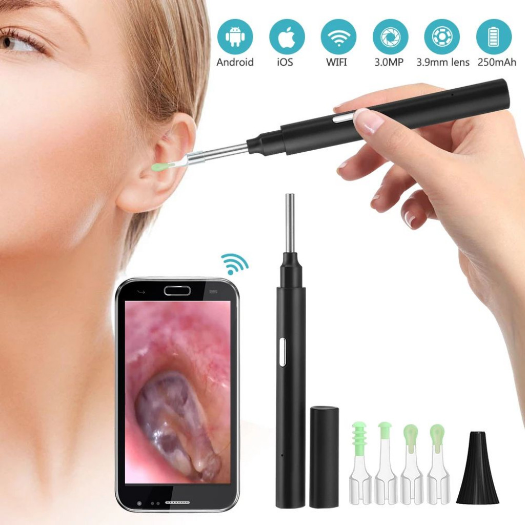 3.9mm Otoscope Ear Inspection Camera Video 3 in 1 USB Visual Ear Cleaning  Endoscope 720P Medical Camera for Android Phone PC