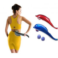 Dolphin wireless portable vibration massager with 3 replaceable attachments - for back, neck, shoulders, muscles